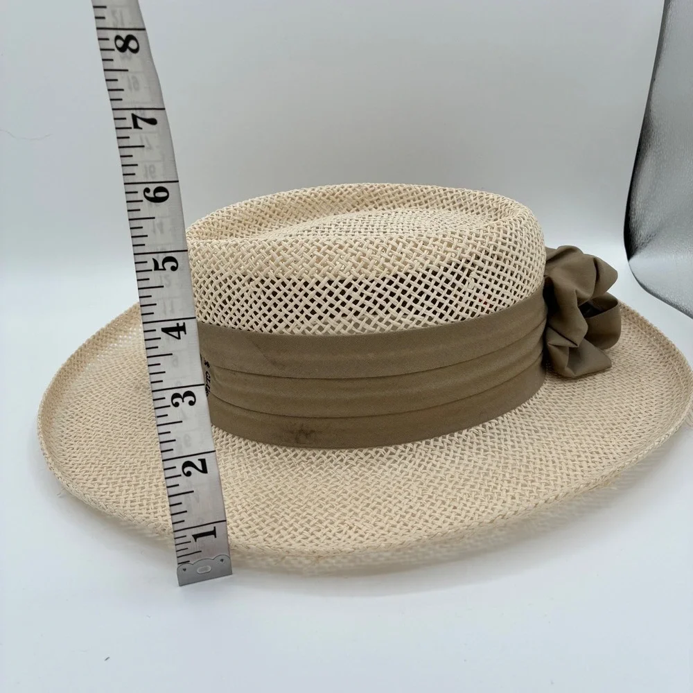 Pelican Hill Golf Club Straw Hat Ribbon Flower Accent Resort Style‎